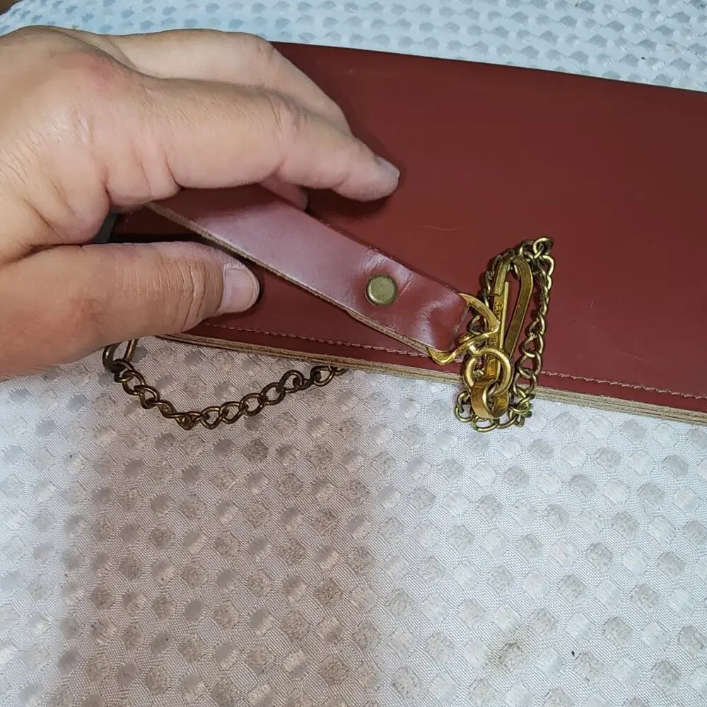 RISTO GENUINE LEATHER BIKERS CHAINEF WALLET VINTAGE